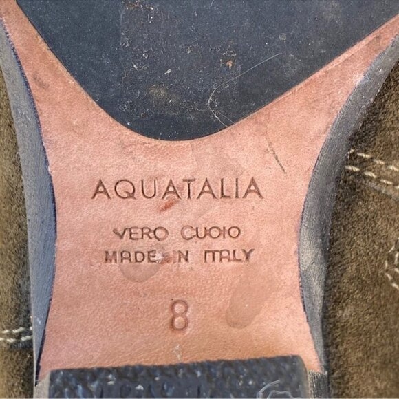 AQUATALIA Farin Olive Green BuckleBooties 8 - Picture 6 of 12